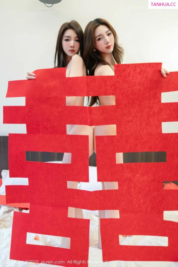  [XiuRen]高清写真图 2025.12.31 No.11184 Twins-桃之夭夭 白色蕾丝婚纱第58张图片